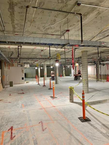 Open construction site